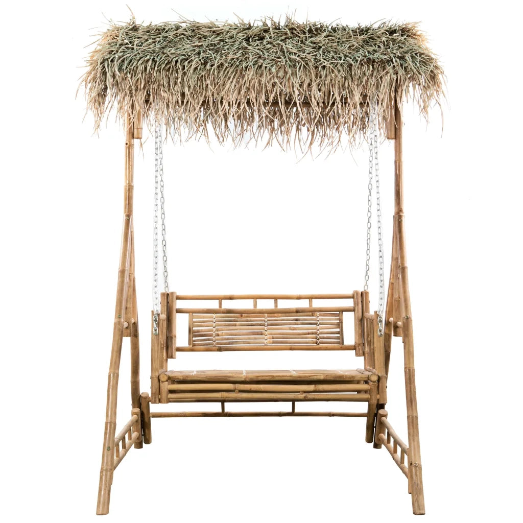 Dondolo da Giardino 2 Posti Cuscini Foglie di Palma 202cm BambÃ¹ cod mxl 51806