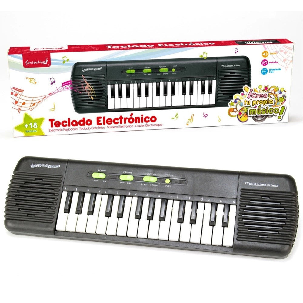 Trade Shop - Tastiera Elettronica 29 Tasti Pianola A Batterie Bambini Con Melodie Ritmo 42cm -
