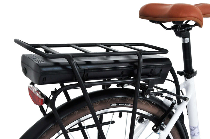 City bike donna 28" alluminio forcella ammortizzata  10.4 ah Bianca - F.LLI SCHIANO