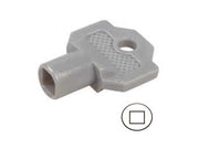 CHIAVE PLASTICA PER CILINDRO CON QUADRELLO PER QUADRI ELETTRICI 152A- misuara foro mm.6x6 - 10 pezzi IBFM