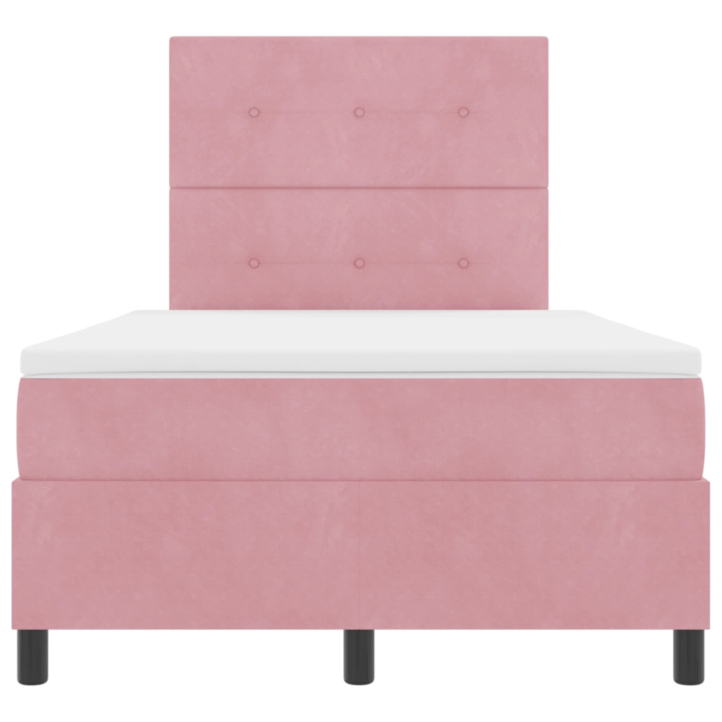 Letto a Rete con Materasso Rosa Piccolo Doppio Velluto