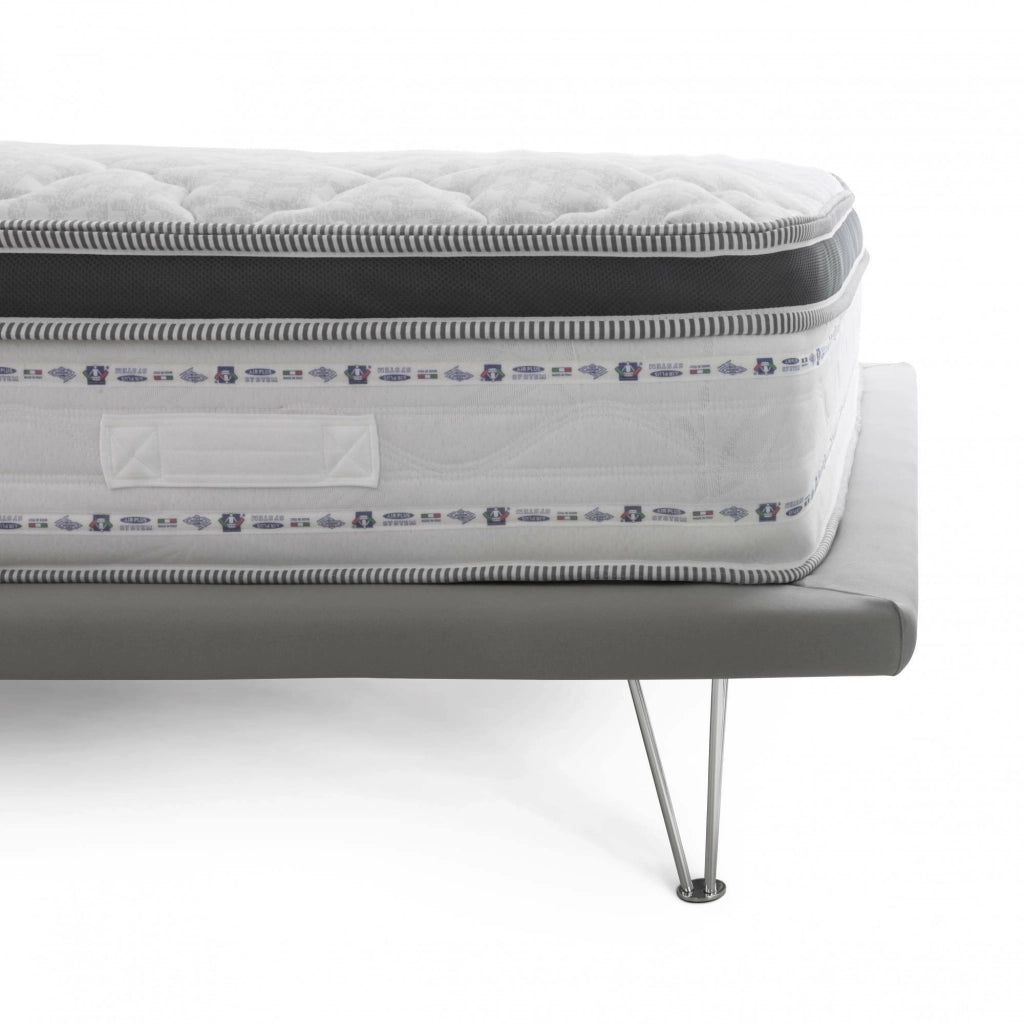 Materasso singolo Adrano, Sfoderabile in Memory Foam+Gel e Molle insacchettate, 100% Made in Italy, Antiacaro e Anallergico, cm 90x190 h27