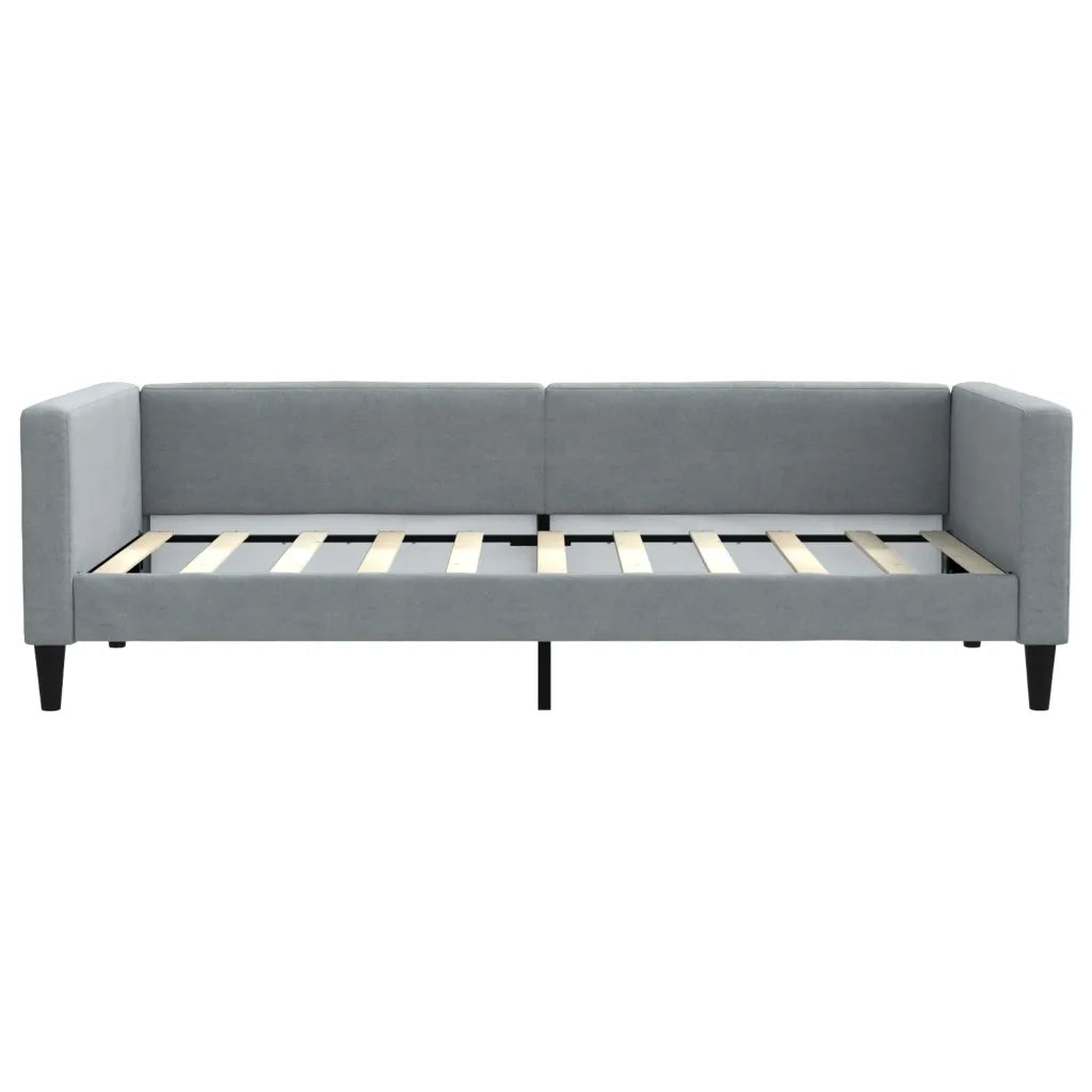 Divano Letto Estraibile Cassetti Grigio Chiaro 90x190cm Tessuto 3196624