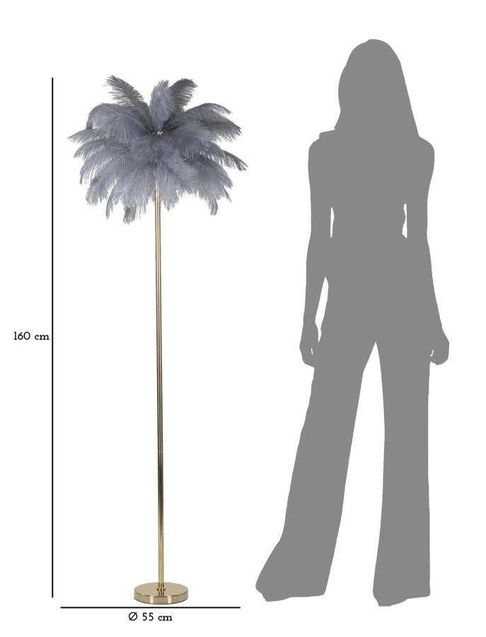 LAMPADA DA TERRA PALM GRIGIA CM Ø 55X160