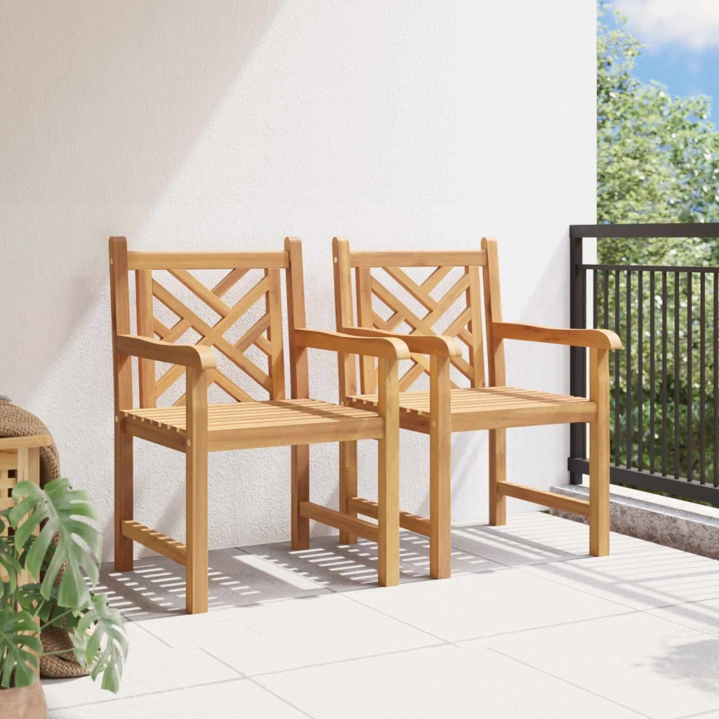Sedia da Giardino 2 pz | Sedie da Esterno 60 x 58 x 90 cm Legno di teak solido