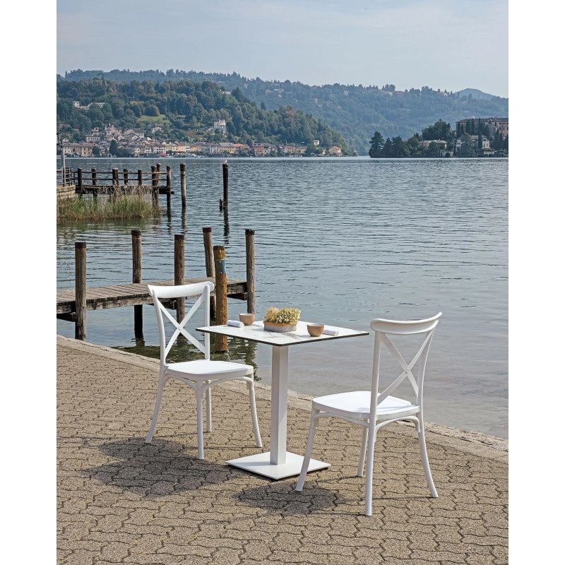 Set di 2 Sedie Trattoria MOIA in polipropilene bianco