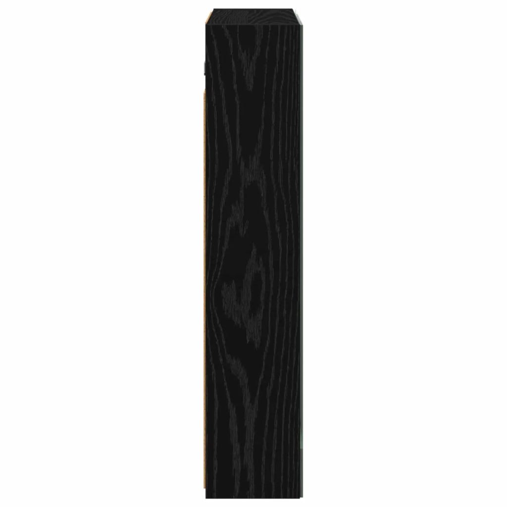Mobiletto per specchio da bagno Rovere Nero 60 x 14,5 x 70 cm