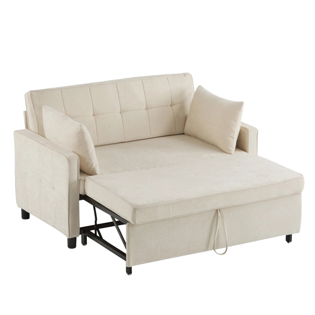 Divano Letto 2 Posti ¨C MINIMAL ¨C Tessuto Chenille, Schienale Regolabile