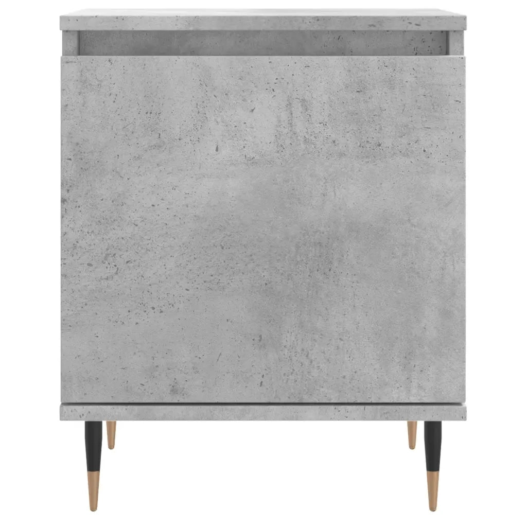 Comodini 2 pz Grigio Cemento 40x30x50 cm in Legno Multistrato 826821