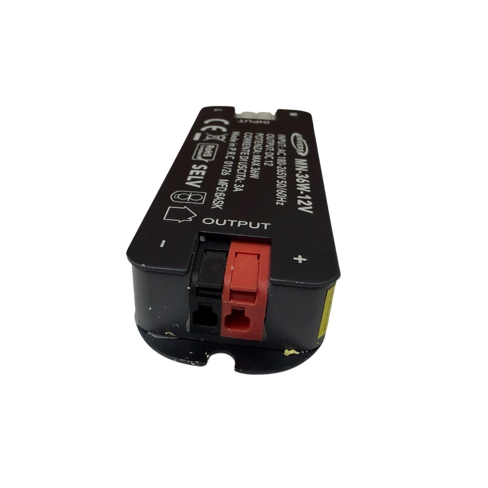 Trasformatore Alimentatore Slim 12V 36W per Scatola 503 Strisce LED Domotica Telecamere Videocitofoni