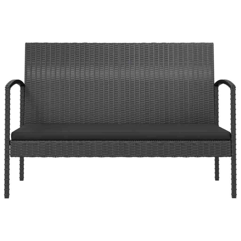 Set Divani da Giardino 16 pz con Cuscini in Polyrattan Nero cod mxl 39196