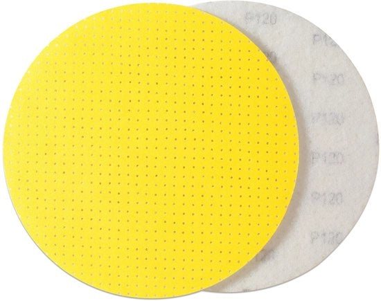 Set di abrasivi a disco 225mm P120 - corpi di abrasione in ossido di alluminio - set di carta abrasiva - resistente all'usura - con rivestimento in vetro - per costruzione in muratura asciutta