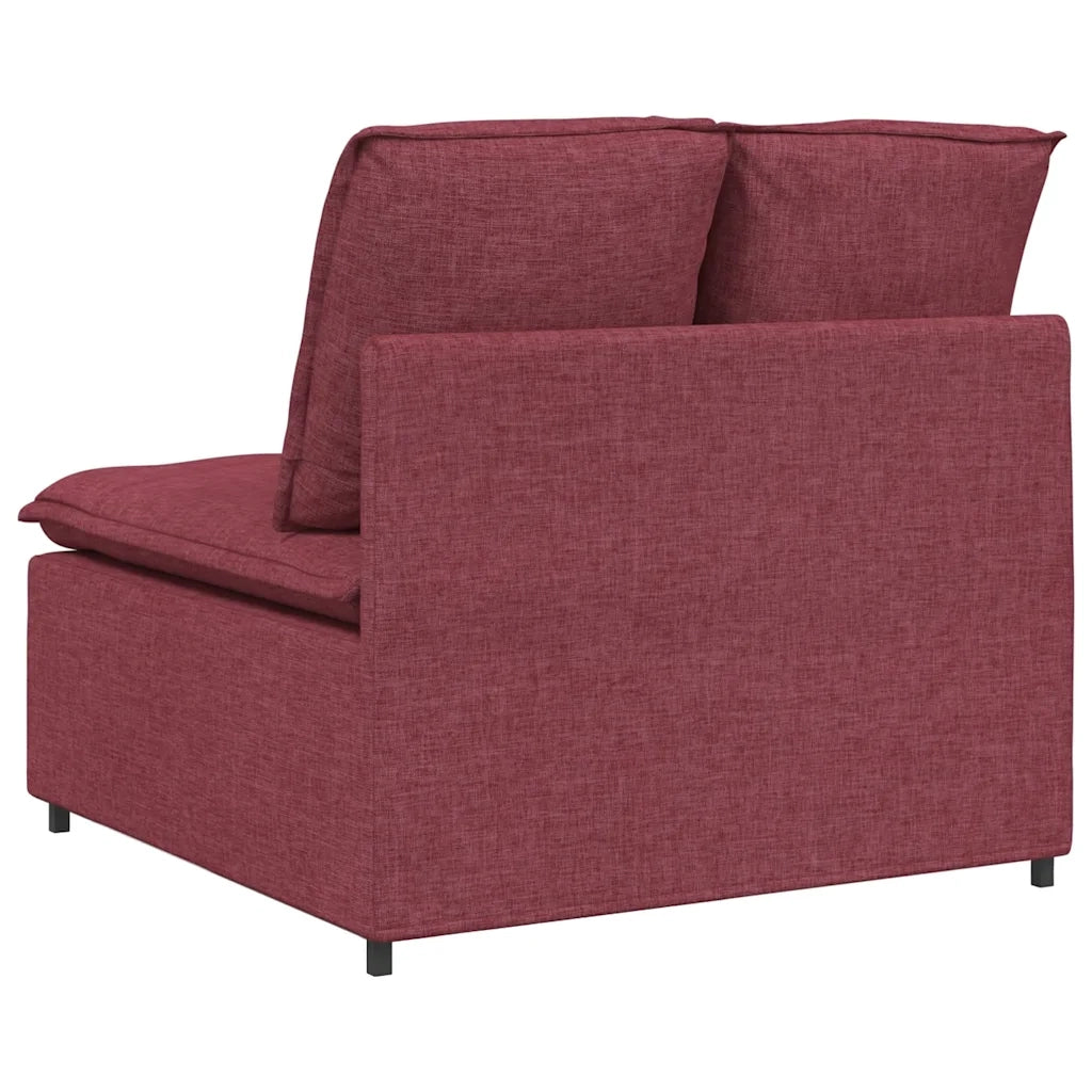Modulo Centrale Divano Modulare con Cuscini Rosso Vino 100 cm 4104420