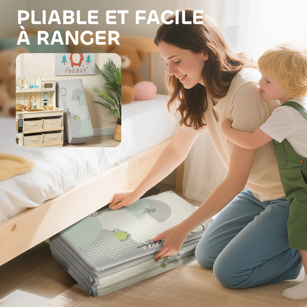 Tappeto gioco pieghevole reversibile per bambini ¨C Xylo ¨C schiuma 200x150x1,5cm multicolore