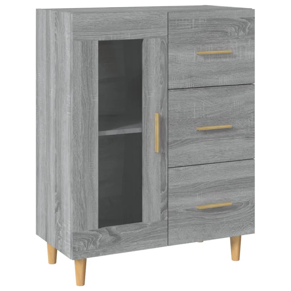 Credenza Grigio Sonoma 69,5x34x90 cm in Legno Multistrato 817364