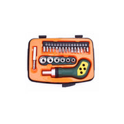 Trade Shop - Kit Set Cacciaviti Multifunzione 23 Pezzi Assortiti Cacciavite + Bussole -