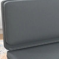 Pouf Pieghevole 3-in-1, Convetibile in Letto, Materasso per Ospiti, 138 cm di Larghezza, Grigio Scuro
