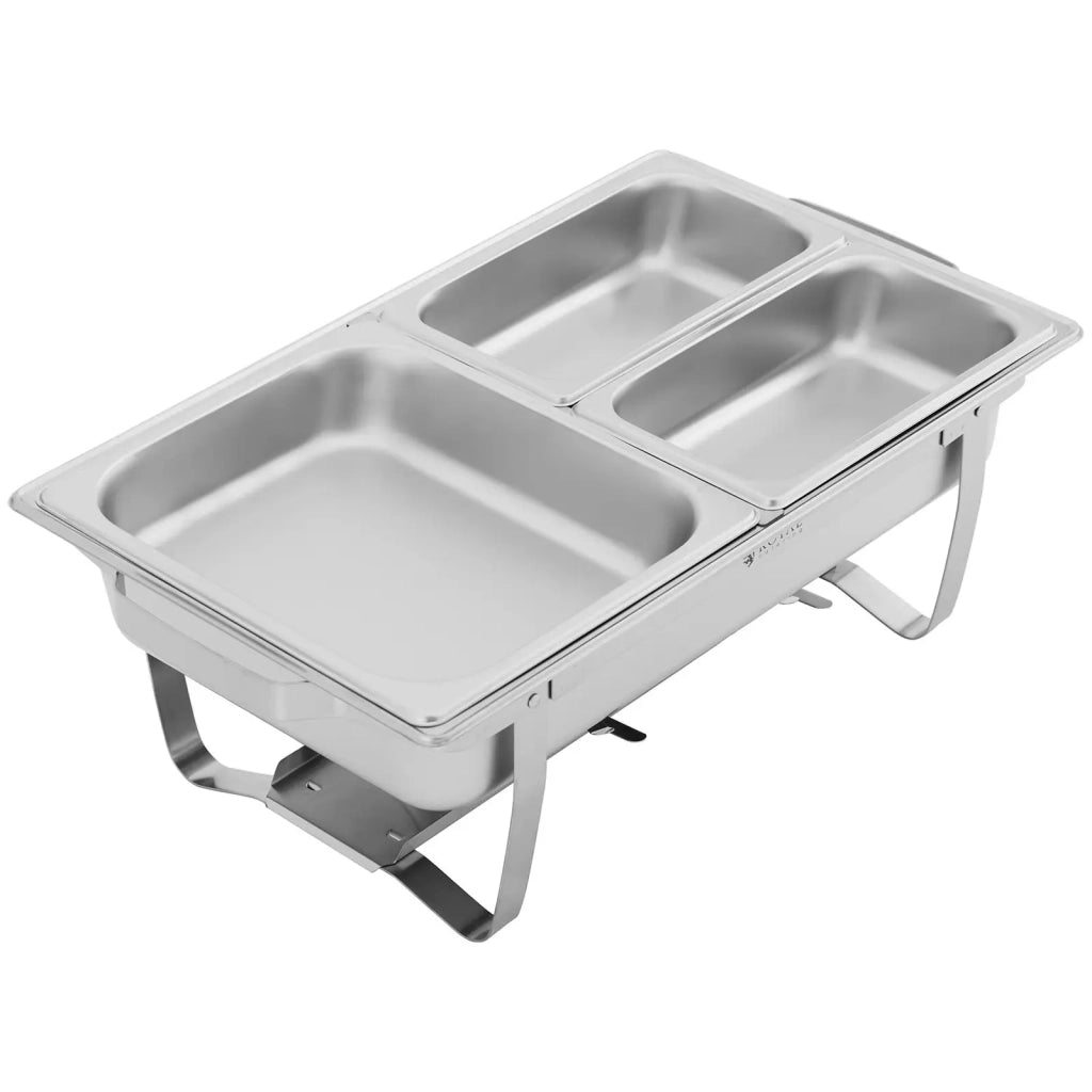 Scaldavivande professionale GN 1/2 2 x GN 1/4 9 litri 2 bruciatori per impasti bruciati 295 x 235 x 60 / 240 x 135 x 65 mm acciaio inox 14_0008673