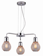 Candellux Gliva lampadario sospeso 3xE27 cromo metallo