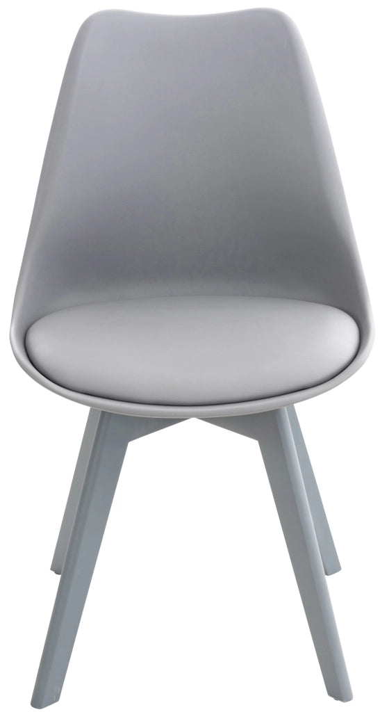 Set 4 Sedie Pranzo Linares Grigio/grigio,Plastica
