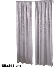 Tende - 2 pezzi - 100% Poliestere - Tendine/Tende/Vetri - Oscuranti & Termici - Grigio chiaro - 135x245 cm