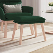 Poggiapiedi Verde Scuro 45x29,5x35 cm in Tessuto