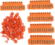 100 Stck Etichette Identificative a TPU con Numerazione 001-100 - Kit di Etichette Identificative per Allevamento per Capre, Agnelli, Suini, Bovini.