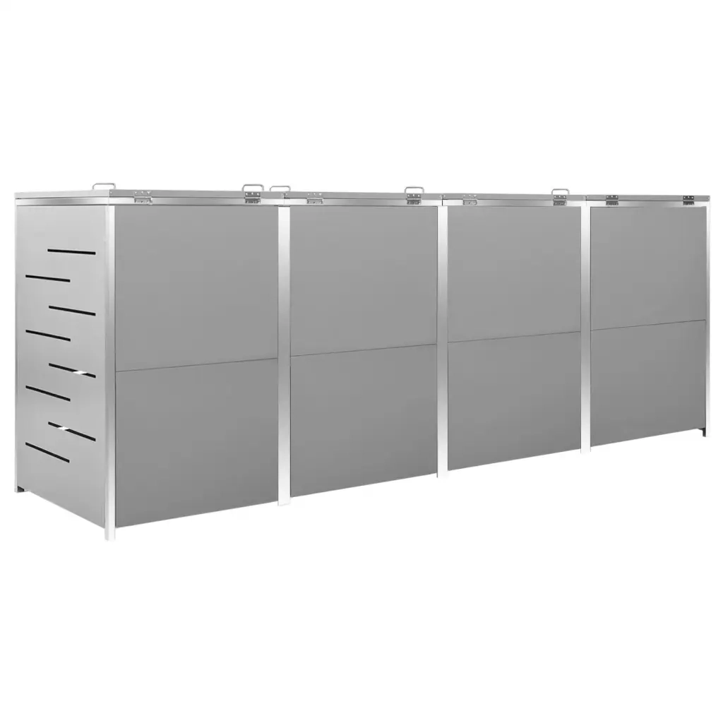 Copribidone per Spazzatura Singolo 69x77,5x112,5cm Acciaio Inox 149561