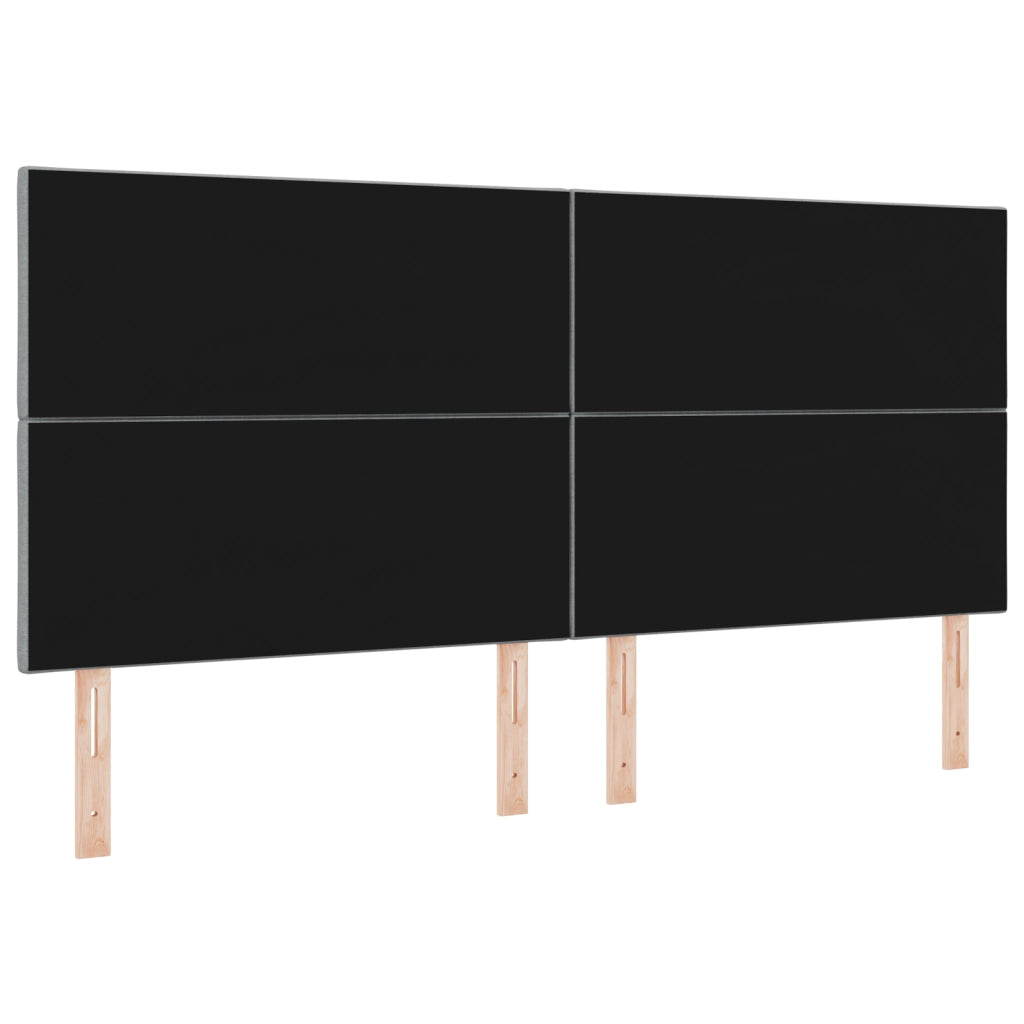 Testata LED  Design Blocchi di Diamante Grigio Chiaro 200 cm Tessuto