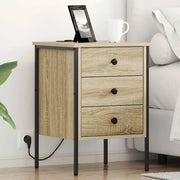 vidaXL Mobiletti da Notte 2 pcs rovere sonoma 42 x 41 x 61 cm