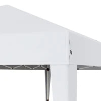 Gazebo 6 x 3 m da Giardino Pop-up Pieghevole con Borsa Inclusa, Acciaio Epossidico Oxford ad Alta Densità, Bianco