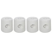 Set 4 Pezzi Pesi Riempibili con Acqua o Sabbia per Gazebo Plastica PE 22 x 24 x 25 cm Bianco