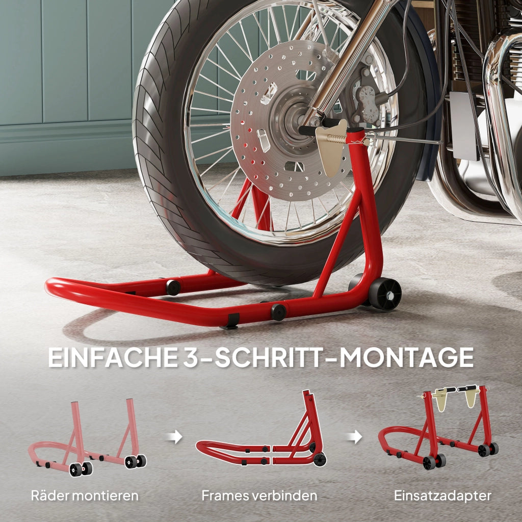 Cavalletto Motocicletta Anteriore ¨C zephmum ¨C Rosso Acciaio 544kg