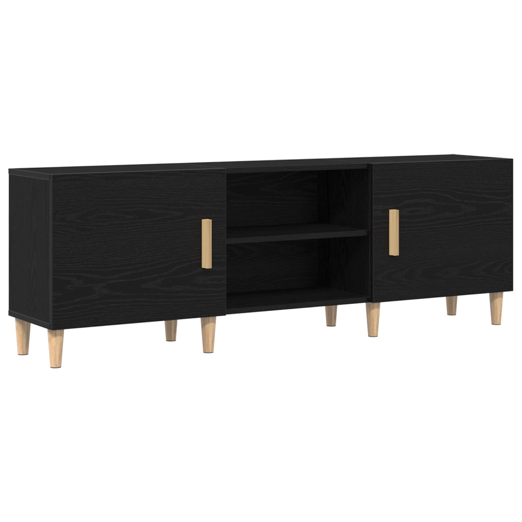 Supporto TV - Rovere Nero, 150x30x50 cm, Realizzato in Legno Ingegnerizzato
