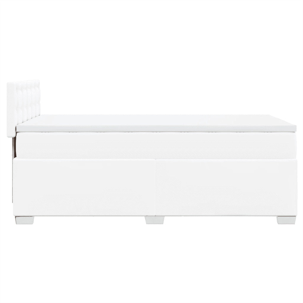Giroletto a Molle con Materasso Bianco 90x190 cm in Similpelle