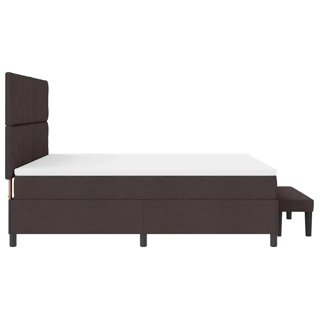 Letto a molle con materasso Marrone Scuro 180 x 200 cm Tessuto 3344166