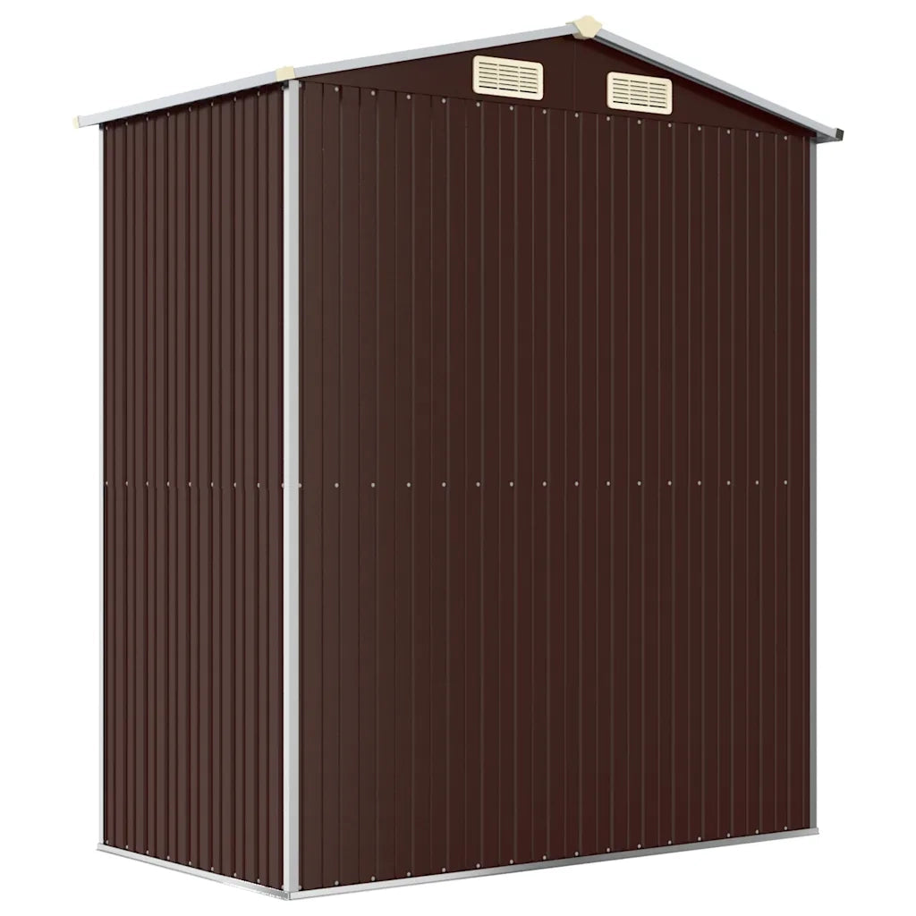 Capanno da Giardino-Casetta da Giardino Marrone Scuro 192x108x223cm Acciaio Zincato