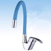 Trade Shop - Rubinetto Miscelatore Girevole Per Lavandino Lavello Cucina Colore Canna Blu -