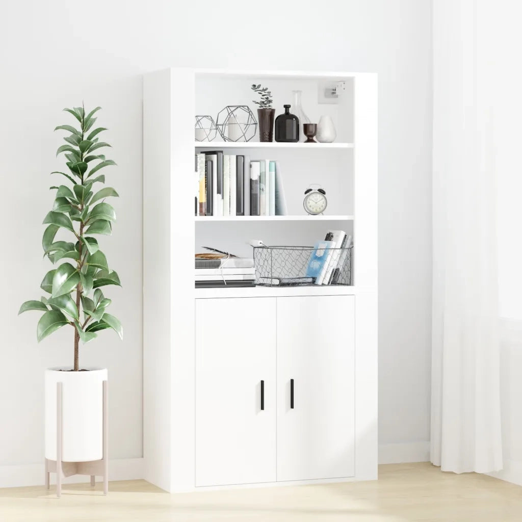 Armadietto a Muro | Mobile a Parete Bianco 80x33x80 cm in Legno Multistrato