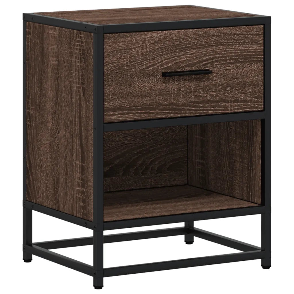 Comodini Rovere Marrone 2 pz-Set di 2 Tavolino da notte 40x31x50 cm in Truciolato 112801