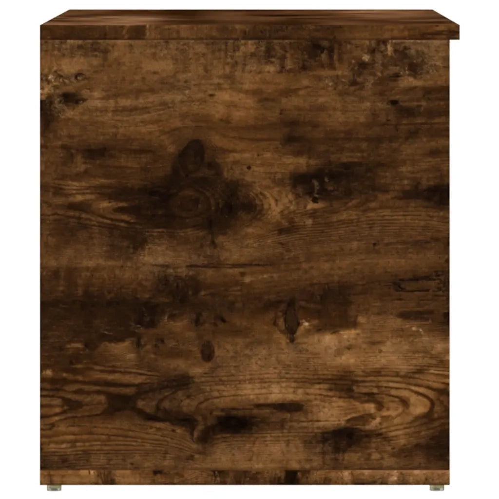 Cassapanca Rovere Fumo 84x42x46 cm in Legno Ingegnerizzato 815192
