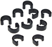 Clicchi C in metallo nero 10 pezzi - U-clicchi - Contenitore per cavi - Guide per cavi derailleur - Legero in alluminio di alta qualità - Clicchi per bicicletta
