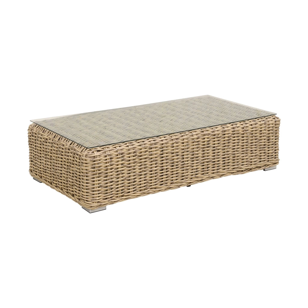 Salotto da giardino in resina extra large, 4 posti, beige