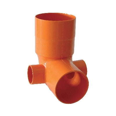 CURVA WC TIPO ALTA PVC ARANCIO- 2 innesti D. 40- senza- pezzi 1