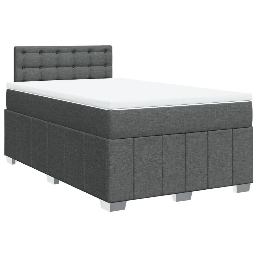 Giroletto a Molle con Materasso Grigio Scuro 120x200 cm Tessuto 3287050