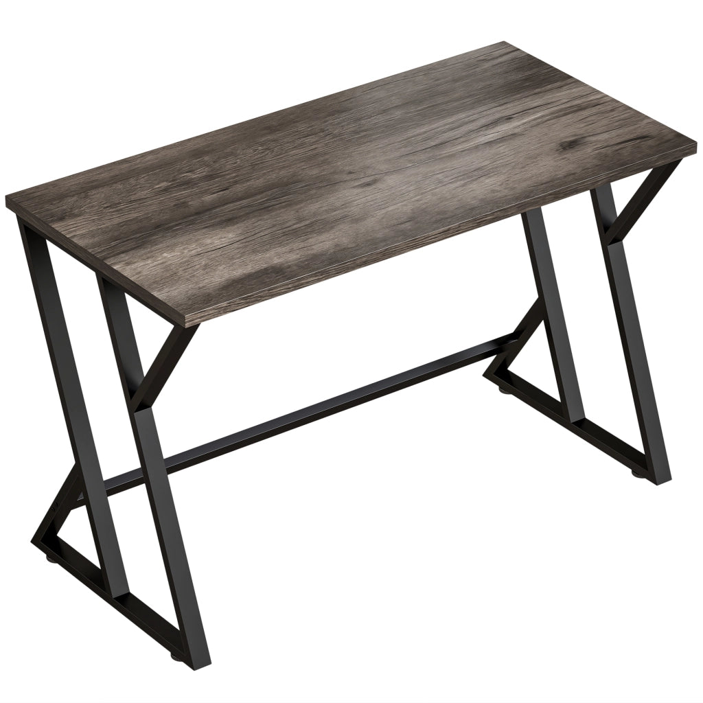 Scrivania per Computer con Cassetto ¨C Zephmum ¨C Grigio, Legno, 120x60cm