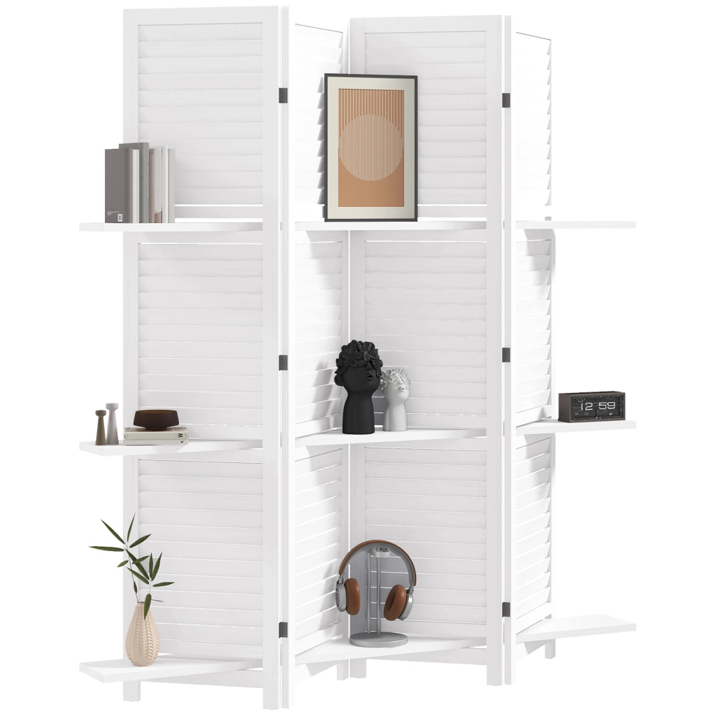 Paravent in legno 4 ante ¨C zephmum ¨C bianco 160x170 cm