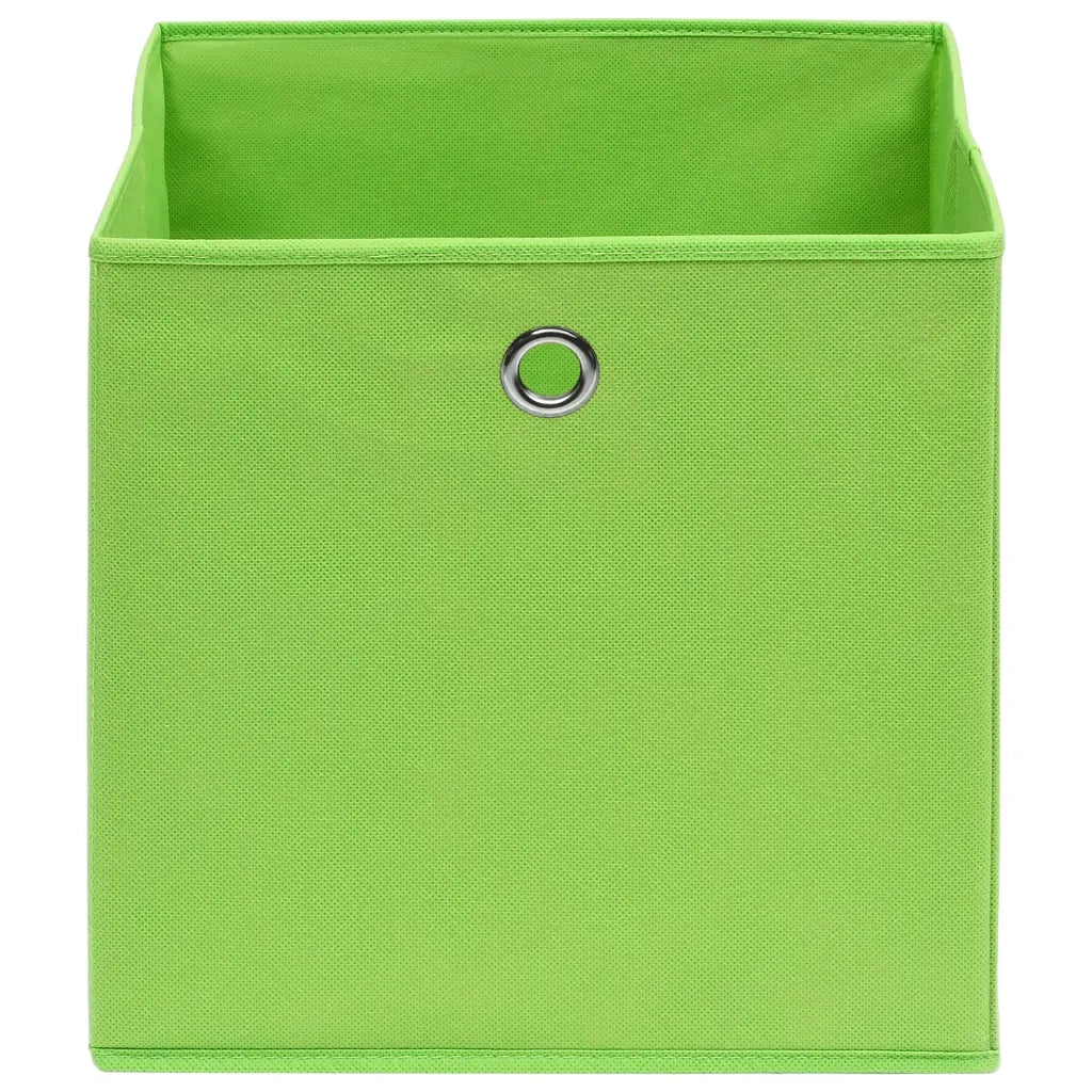 Contenitori 4 pz in Tessuto non Tessuto 28x28x28 cm Verdecod mxl 117708