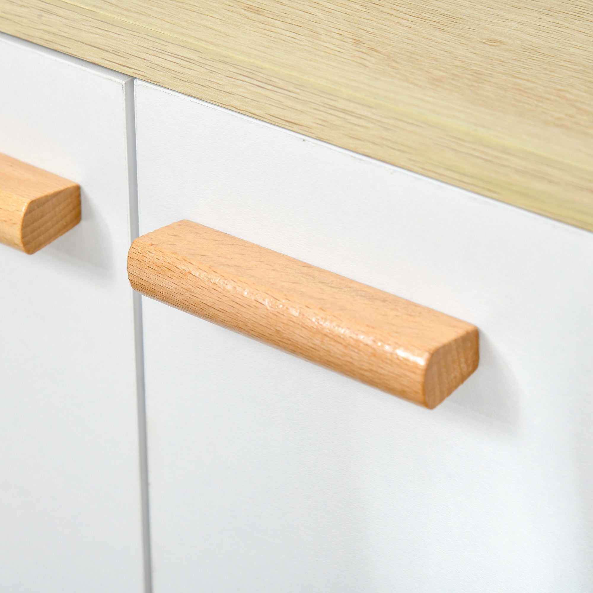 Mobile Multiuso 2 Ante 3 Ripiani 60x30x78 cm in Legno Bianco