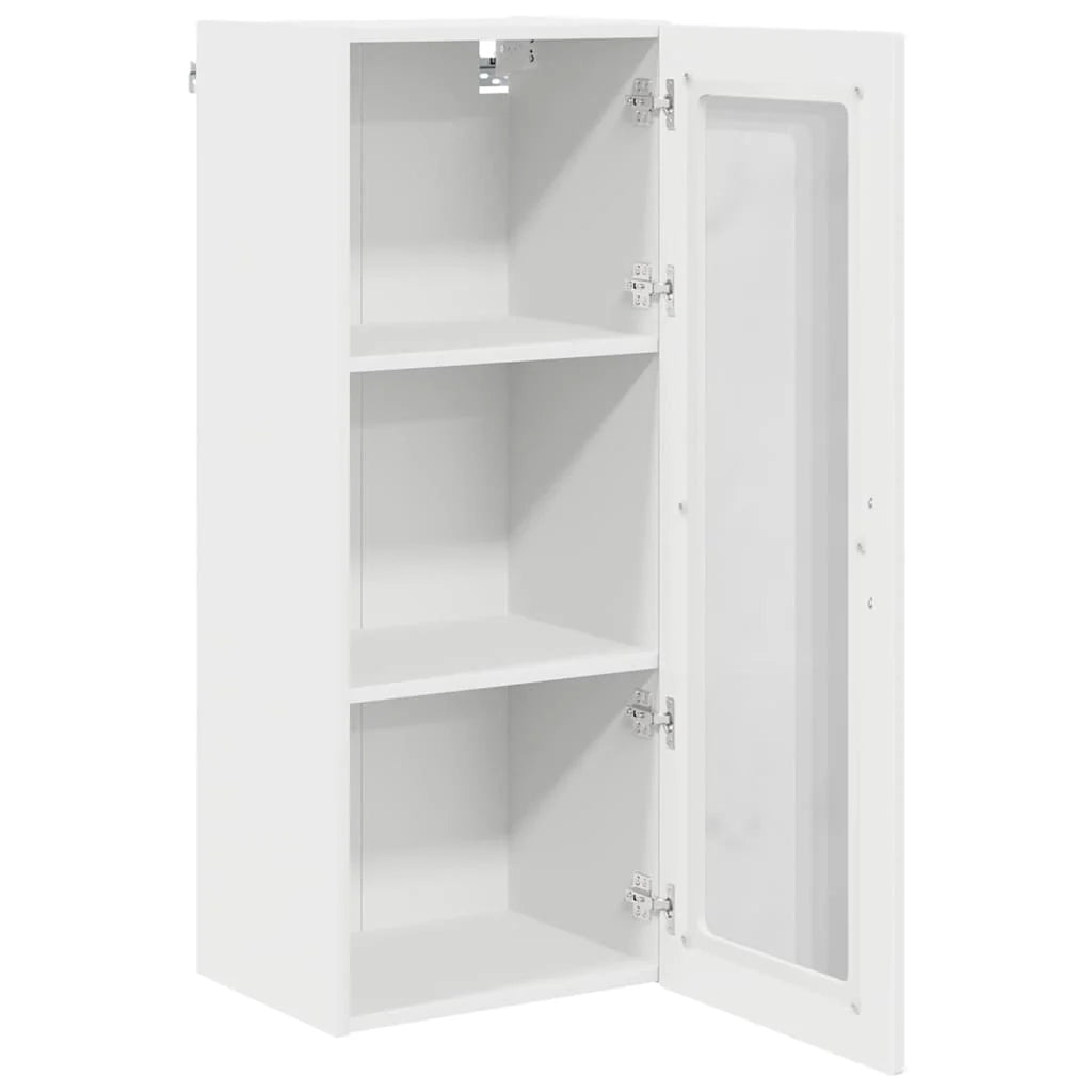 Mobile da cucina moderno 40 x 31 x 100 cm spazio di archiviazione efficiente stile contemporaneo legno ingegnerizzato bianco 02_0054438